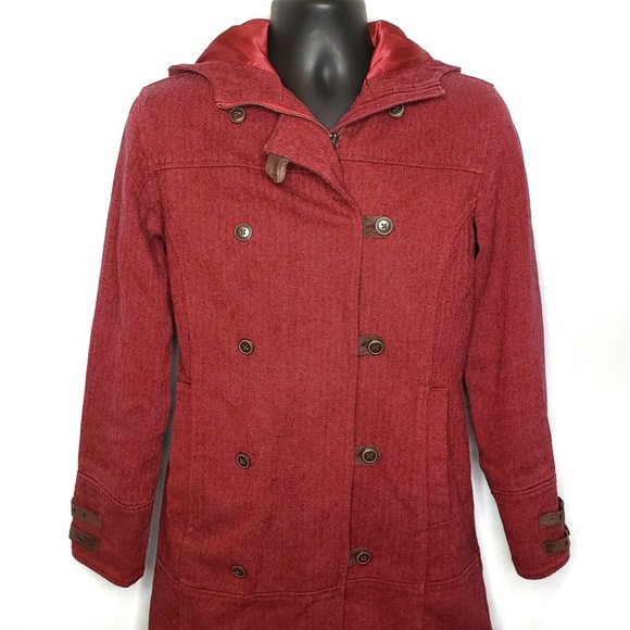 Columbia XCO Wool Blend Red and Black Jacket Small - Picture 2 of 9